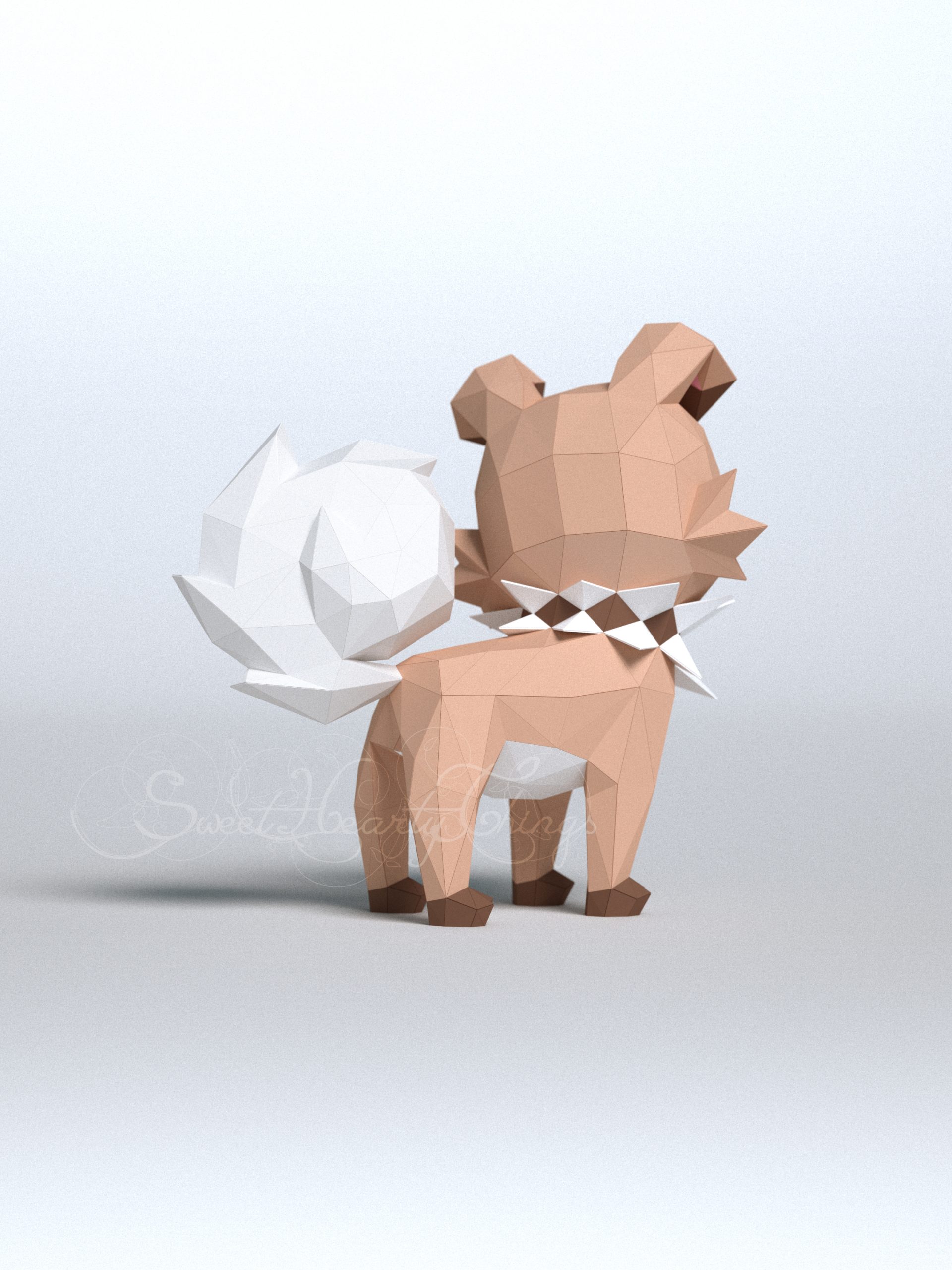 3d Papercraft – Eevee Shiny – PDF DXF Templates - Crealandia