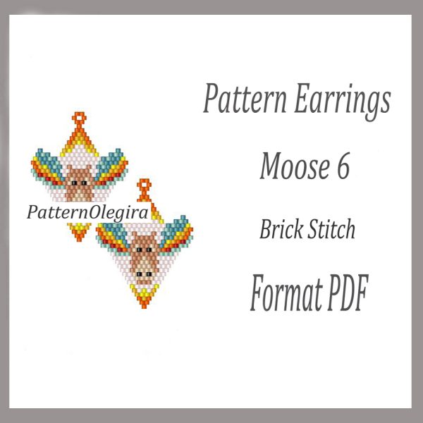 MOOSE 6 Earrings bead pattern PDF file