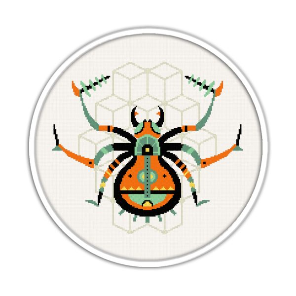 Spider cross stitch pattern