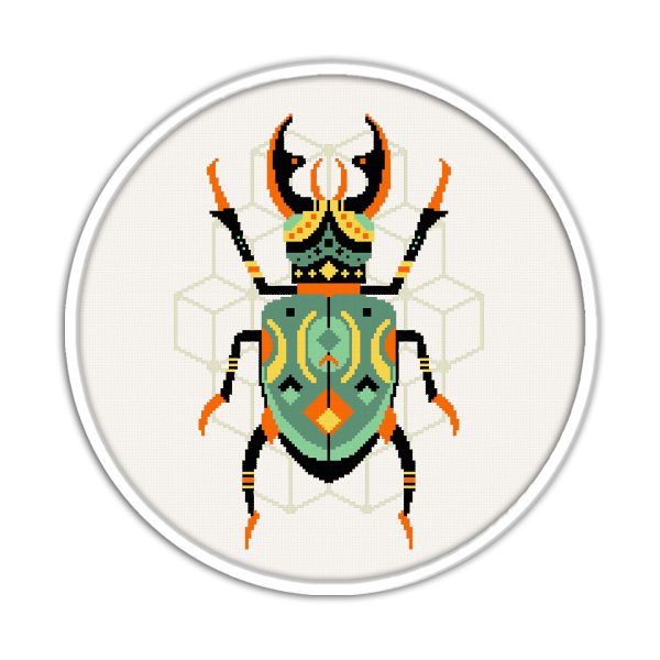 Stag-Beetle cross stitch