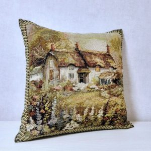 Tapestry Cushion. Vintage Tapestry Cushion Cover. Square Pillow