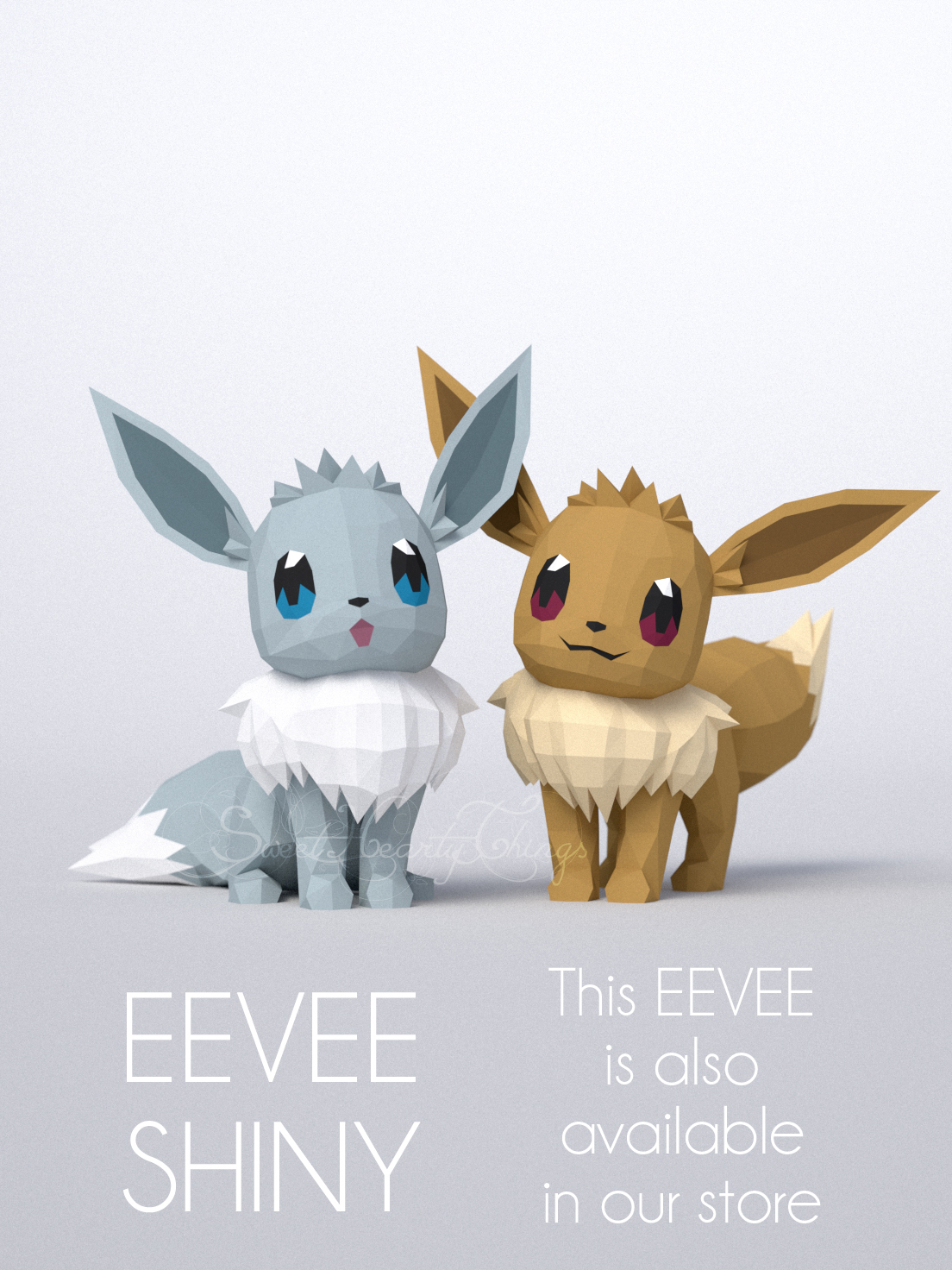 3d Papercraft – Eevee Shiny – PDF DXF Templates - Crealandia