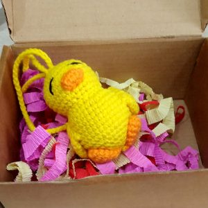 Crochet Baby chicken car accessories.Cute car decor. Easter decor.
