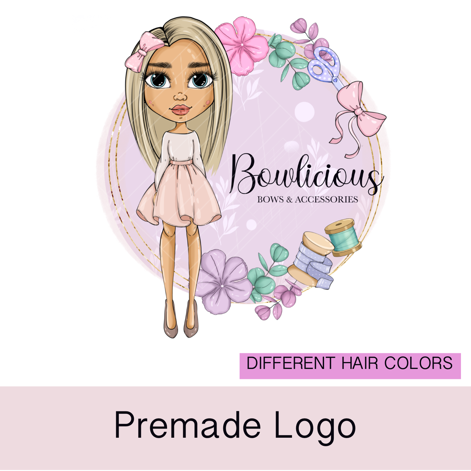 Hair Salon Logo Premade Logo Business Logo Custom Logo 