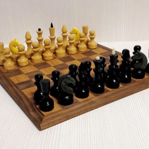 Soviet Wooden Chess.Vintage Chessboard Handcrafted.Russian Chess