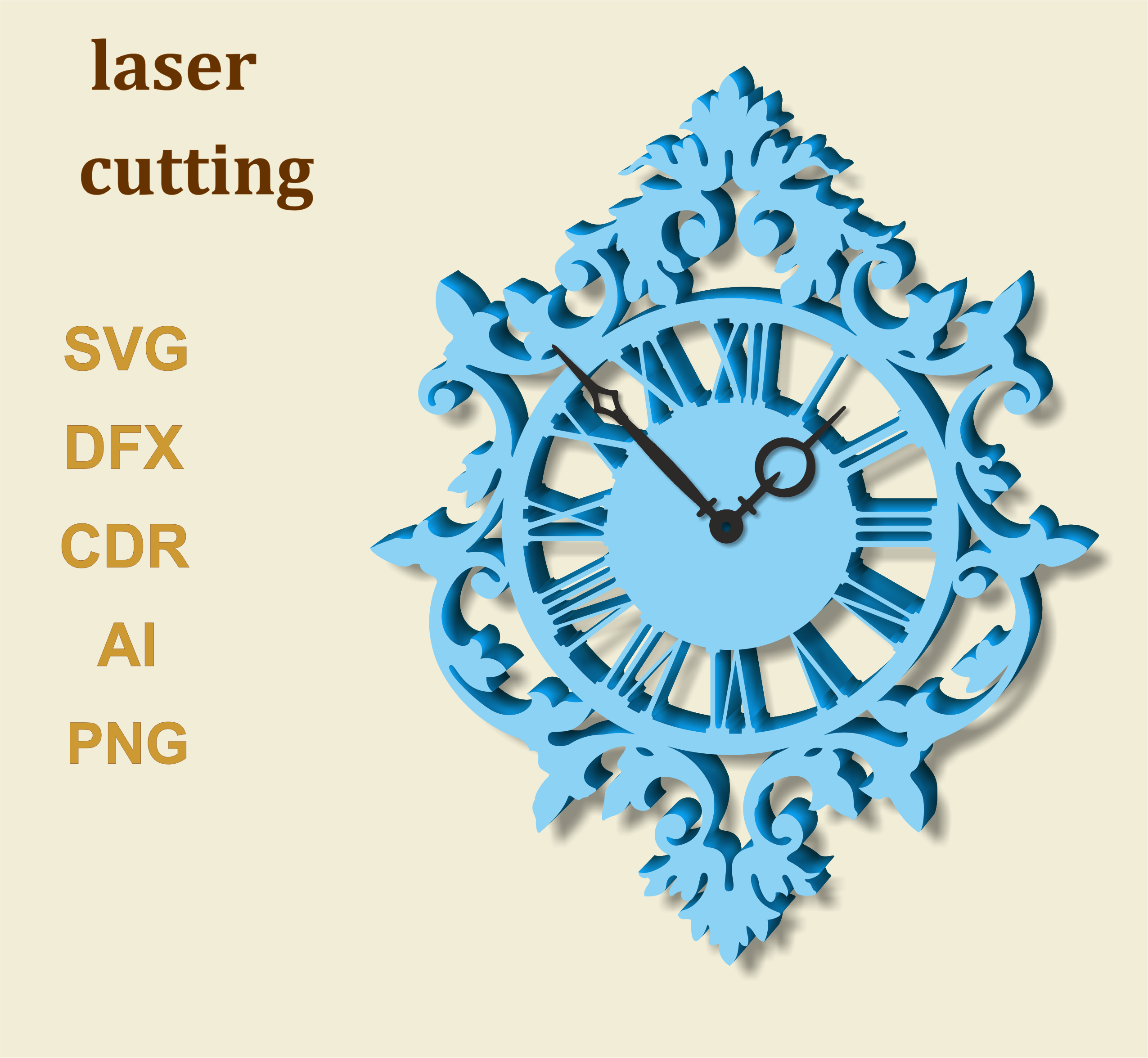Clock Face Printable Clipart, Clock Face Image Svg, Clock Face Dxf Clipart,  Clock Face Cut Files For Cutting
