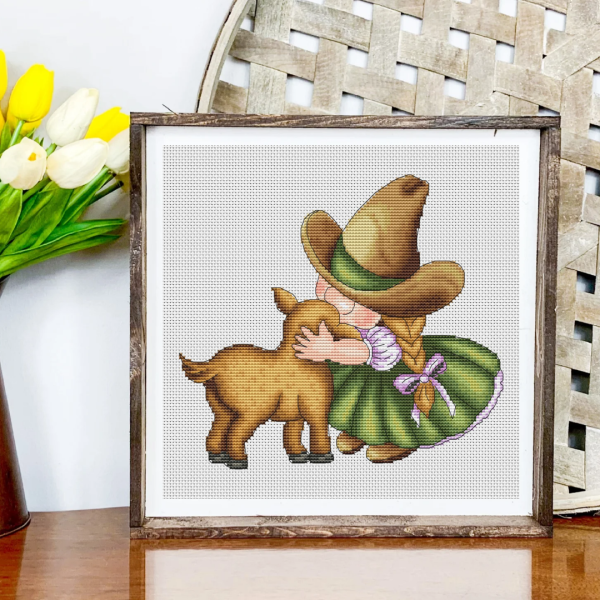 girl cross stitch