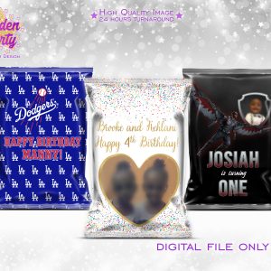 Any theme Custom Chips bag, Custom Party Favor, birthday décor