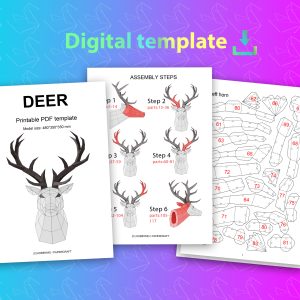deer trophy papercraft