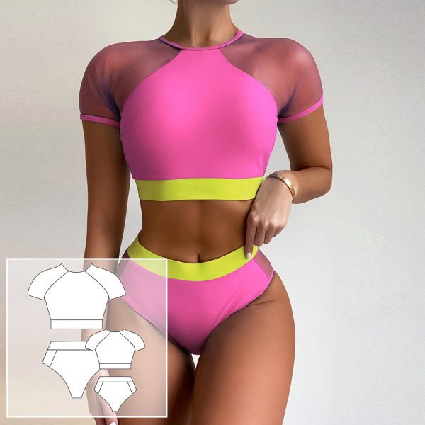 Swimsuit pattern. Sewing pattern. Bikini pattern PDF.