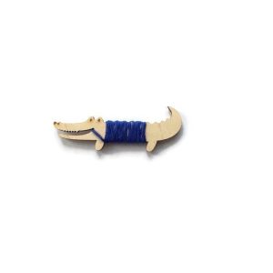 Embroidery Floss Bobbins the crocodile, cross stitch wood bobbins