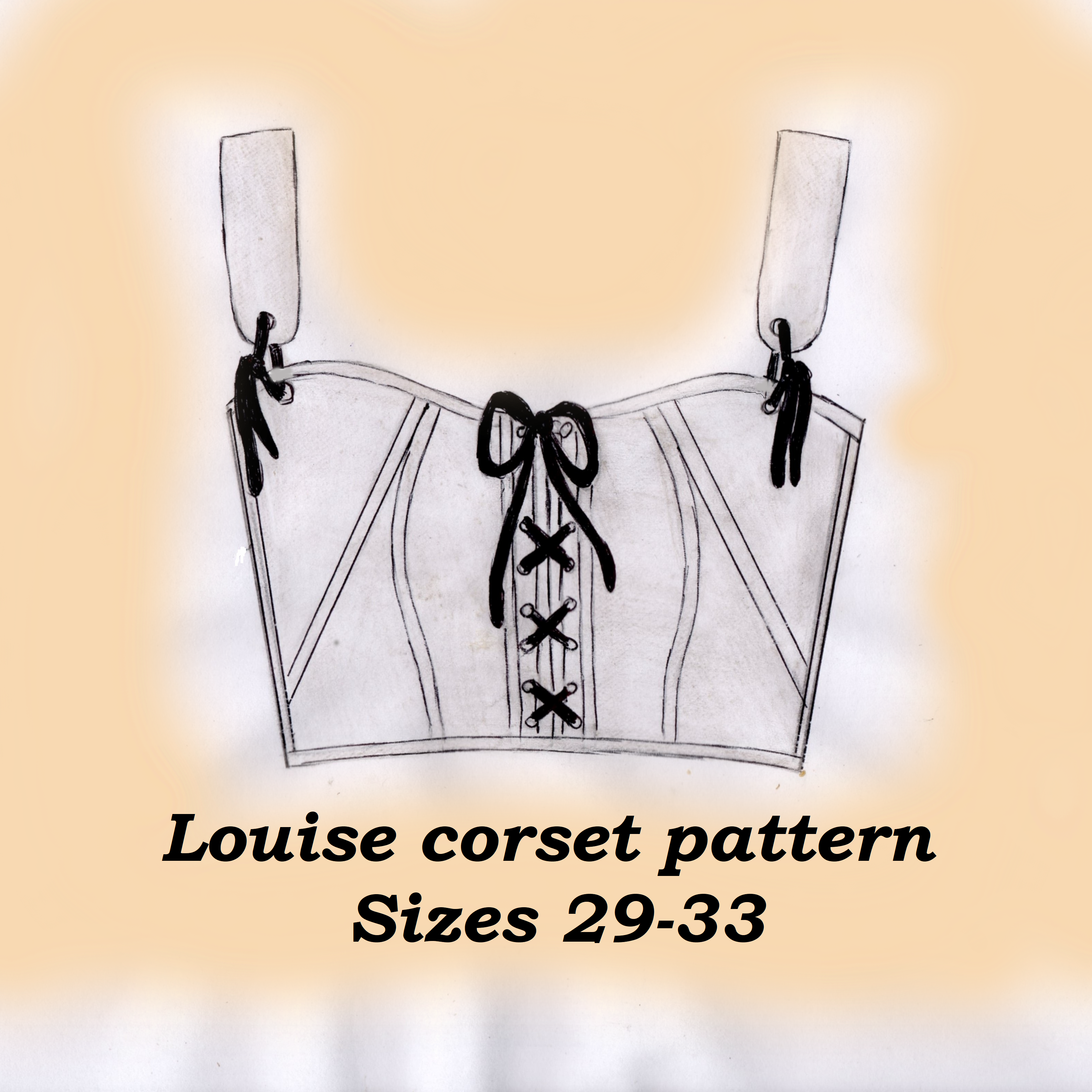 Geometic Underbust Corset Body digital Download Sewing Pattern