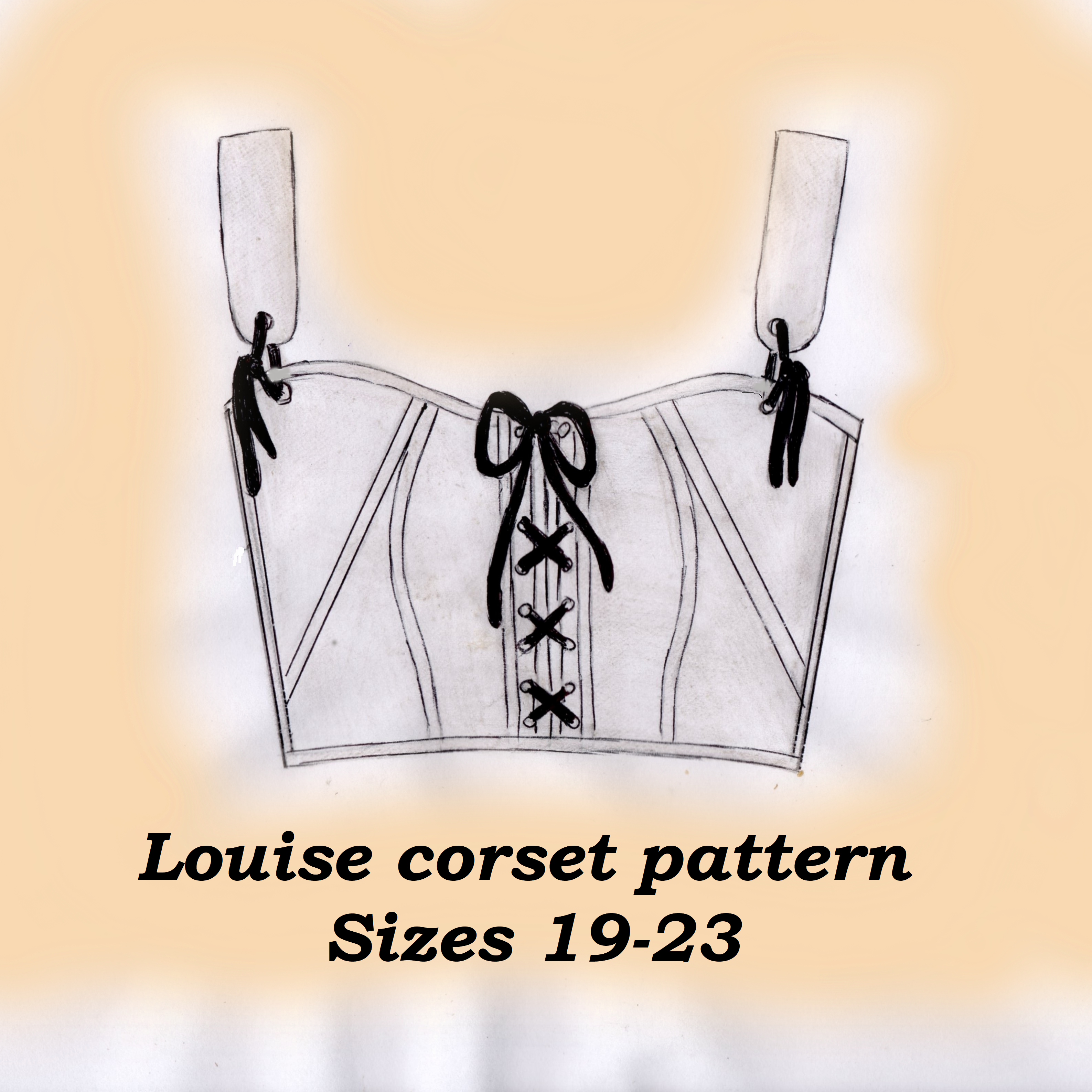 DIGITAL sewing corset pattern - Cottagecore, renaissance boned