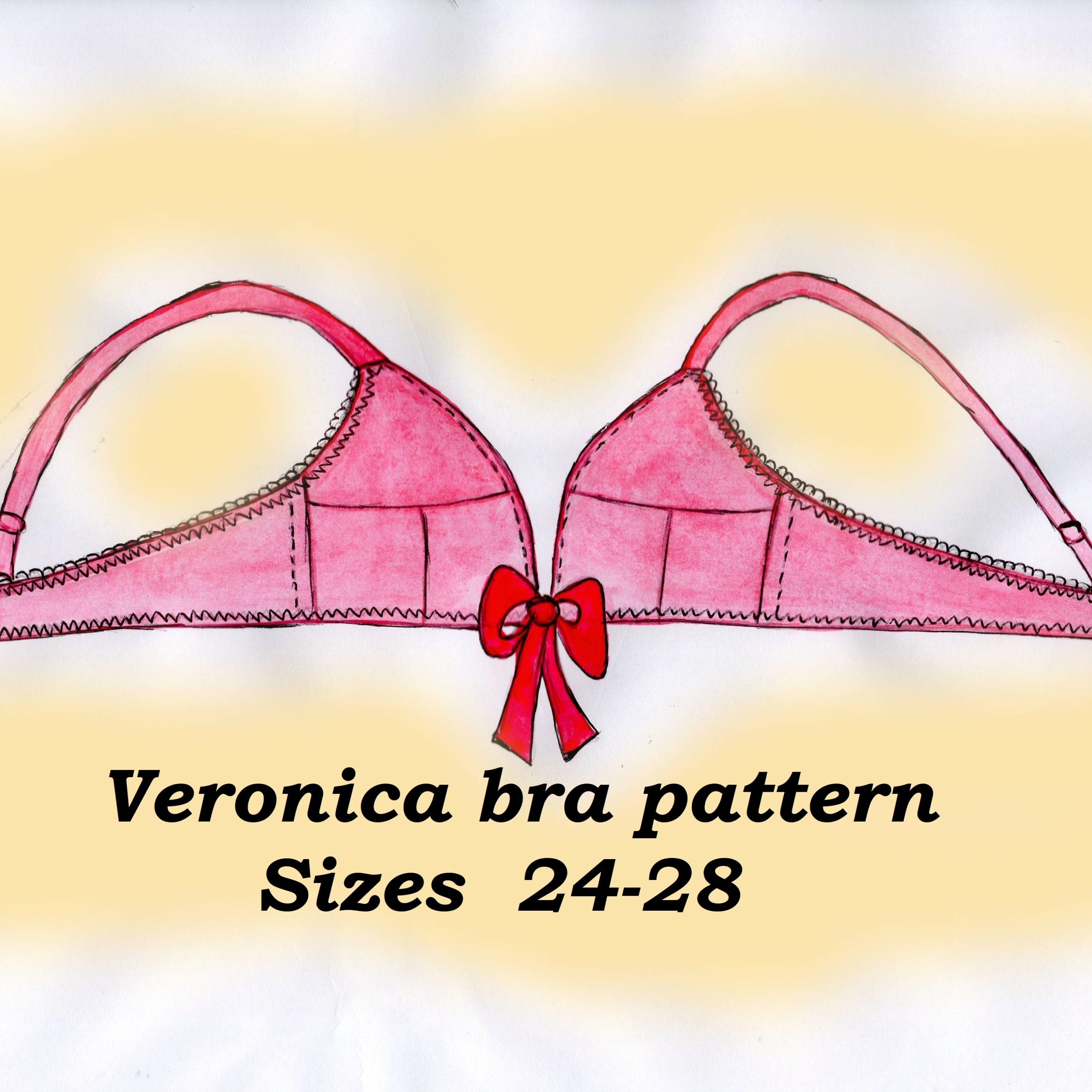 Nursing bra sewing pattern plus size, Nicole, Sizes 29-33