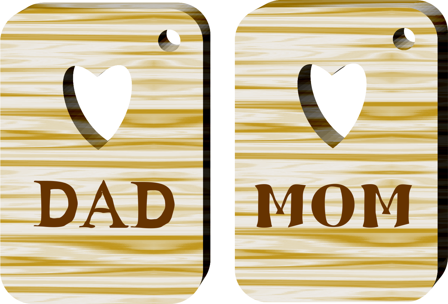 MOM Keychain Display Card SVG