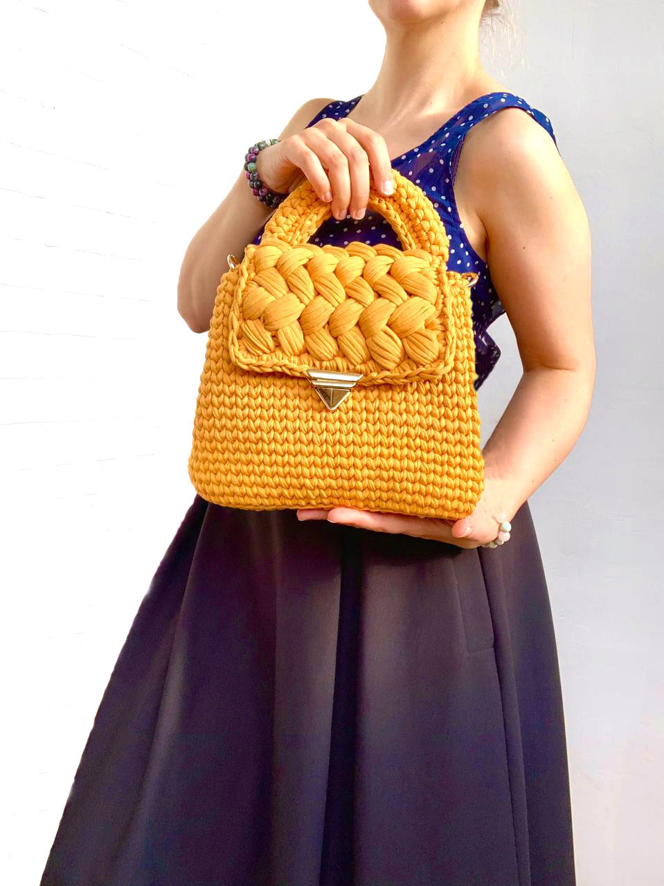 Crochet Pattern Beach Bag PDF T-shirt Yarn Bag Market Bag Pattern