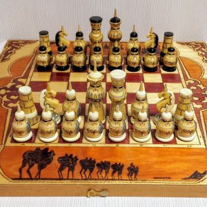 Vintage Soviet Wooden Chess. Russian Antique chess.USSR chess