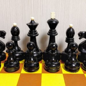 Vintage Soviet Wooden Tournament Chess. Antique Wooden Chess USSR
