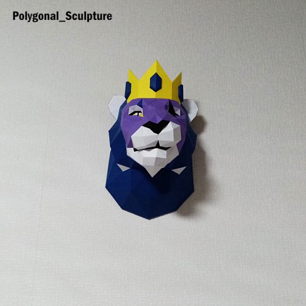 En A4 Lion 45 см Polygonal Sculpture