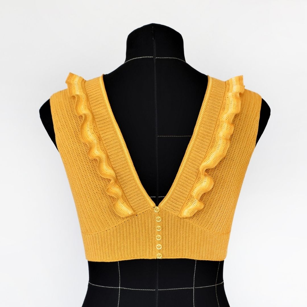 Crochet woman summer crop top Asya pattern 5 crochet top