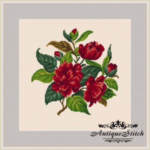 Berlin Woolwork Camellia Bouquet 36