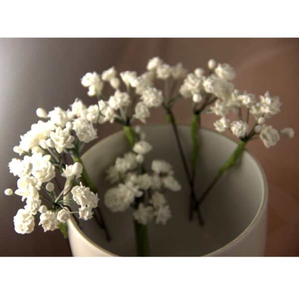 Wedding studs with gypsophila flowers