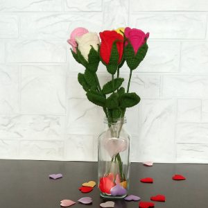 Rose Bouquet Crochet.Handmade flowers bouquet. Wedding flowers.