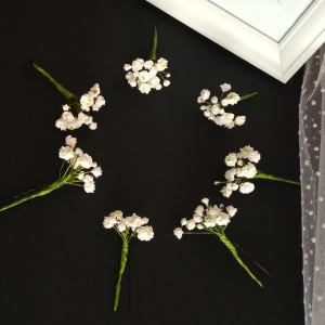 Baby’s Breath 7 delicate hairpins White gypsophila flowers