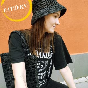 Home 1196 Raffia bucket hat PATTERN, Crochet Sunhat