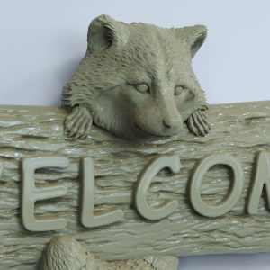 3D Model STL CNC Router file 3dprintable Raccoon sculpture Set 2