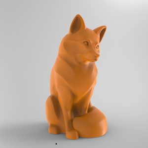 Fox 3D model STL CNC 3d print