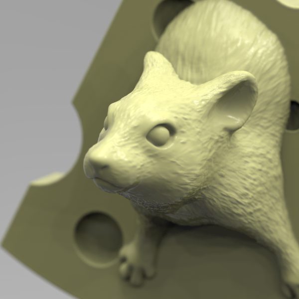 3D Model STL CNC 3dprint Mouse Pendant