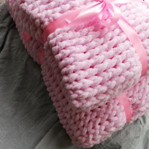 two pink blankets