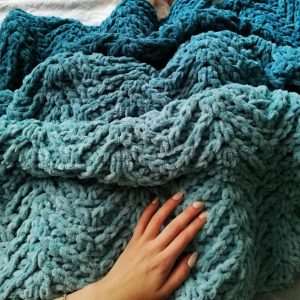 Gorgeous blanket ombre color bedspread velvet luxury throw
