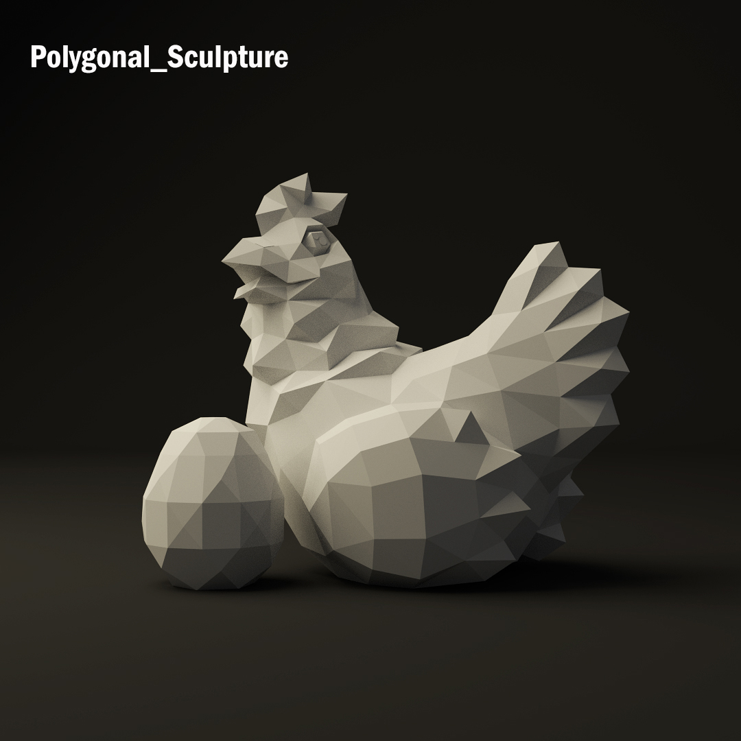 3D Chicken PDF Template DIY Papercraft 5 3D Chicken PDF Template DIY Papercraft - Image 5