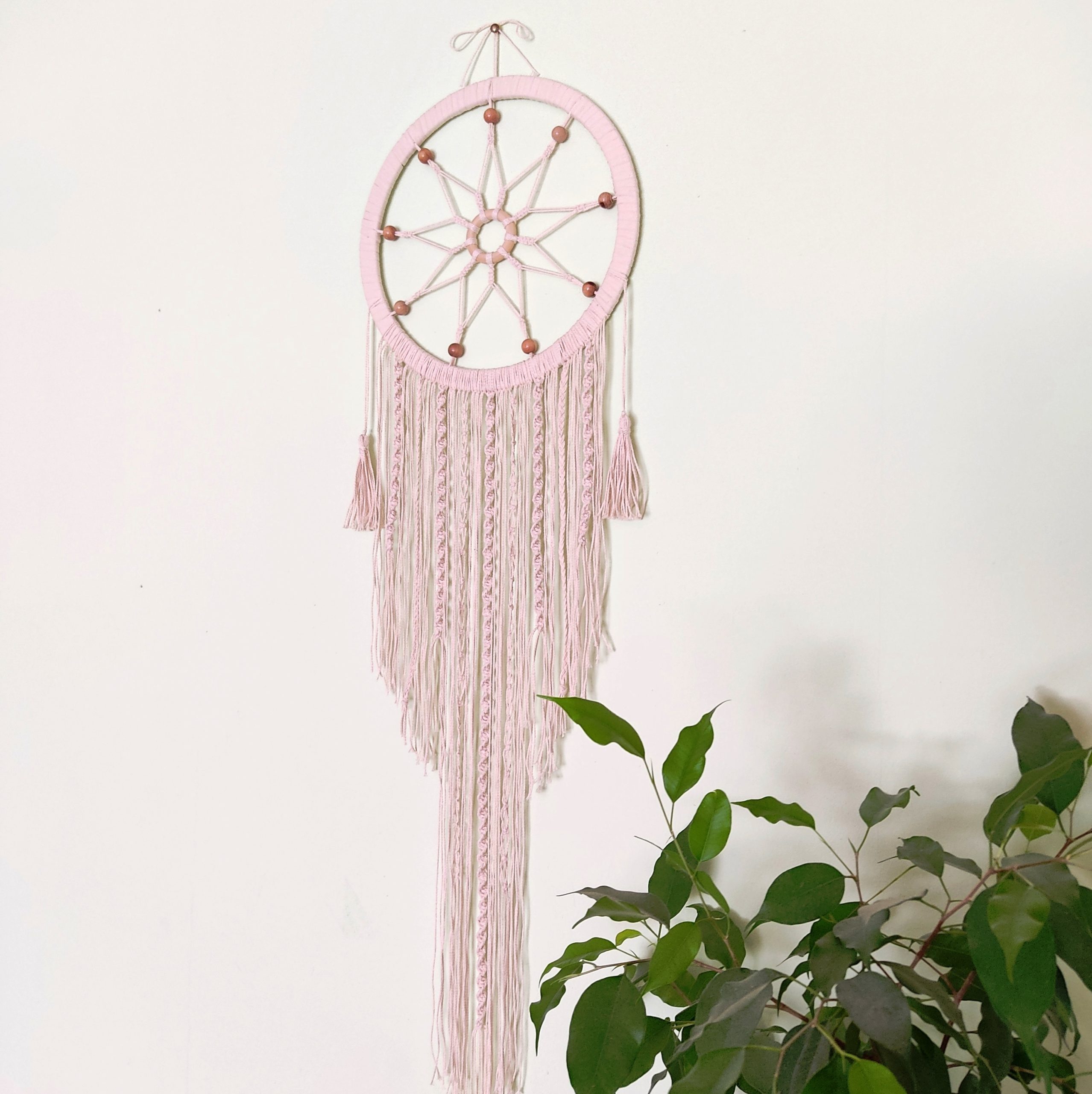 Macrame wall decor dreamcatcher with ninepointed star gift - Crealandia