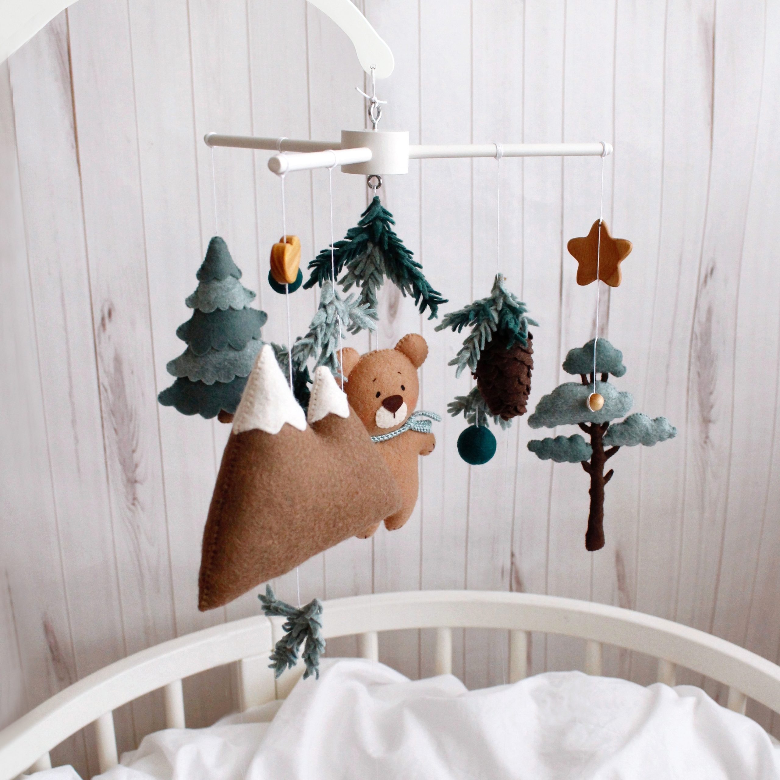 Woodland Baby Mobile Felt Mobile Baby Toy Forest Mobile -  New Zealand