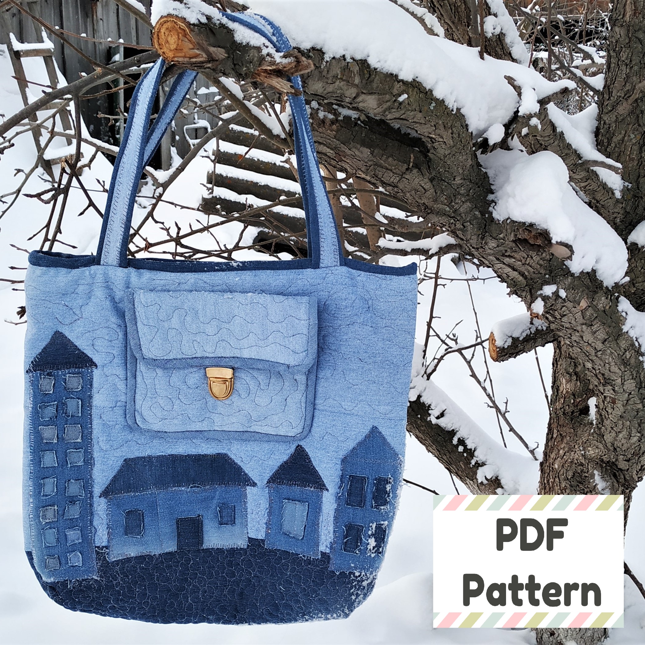 Handmade Satchel Crossbody Denim Bag Purse | eBay