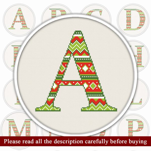 Monogram cross stitch pattern
