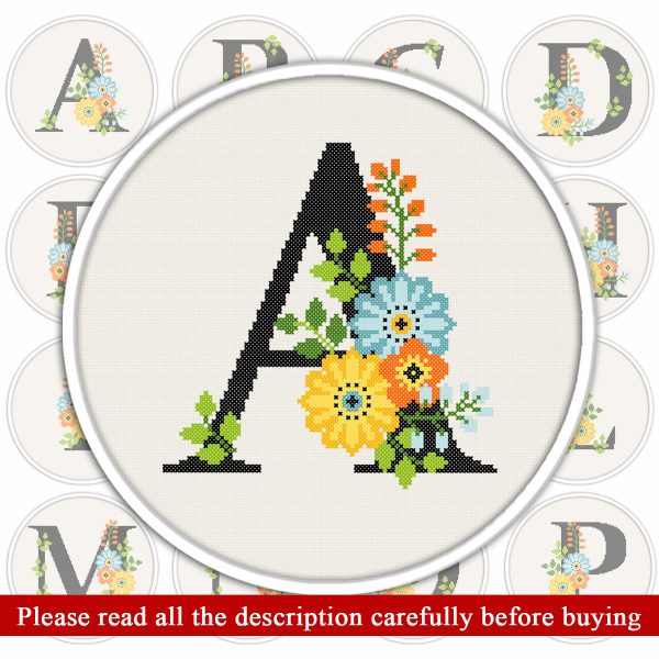 Monogram cross stitch pattern
