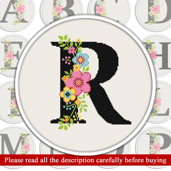 Floral Letter cross stitch