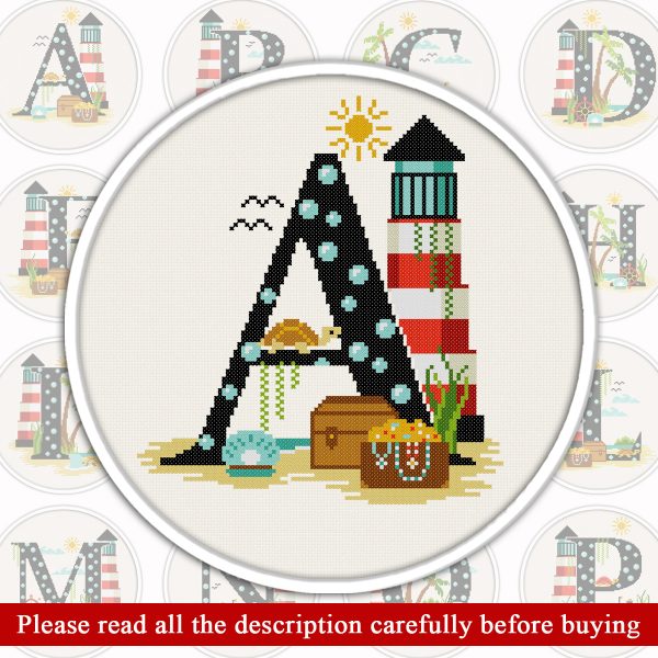 Sea monogram Cross Stitch Pattern