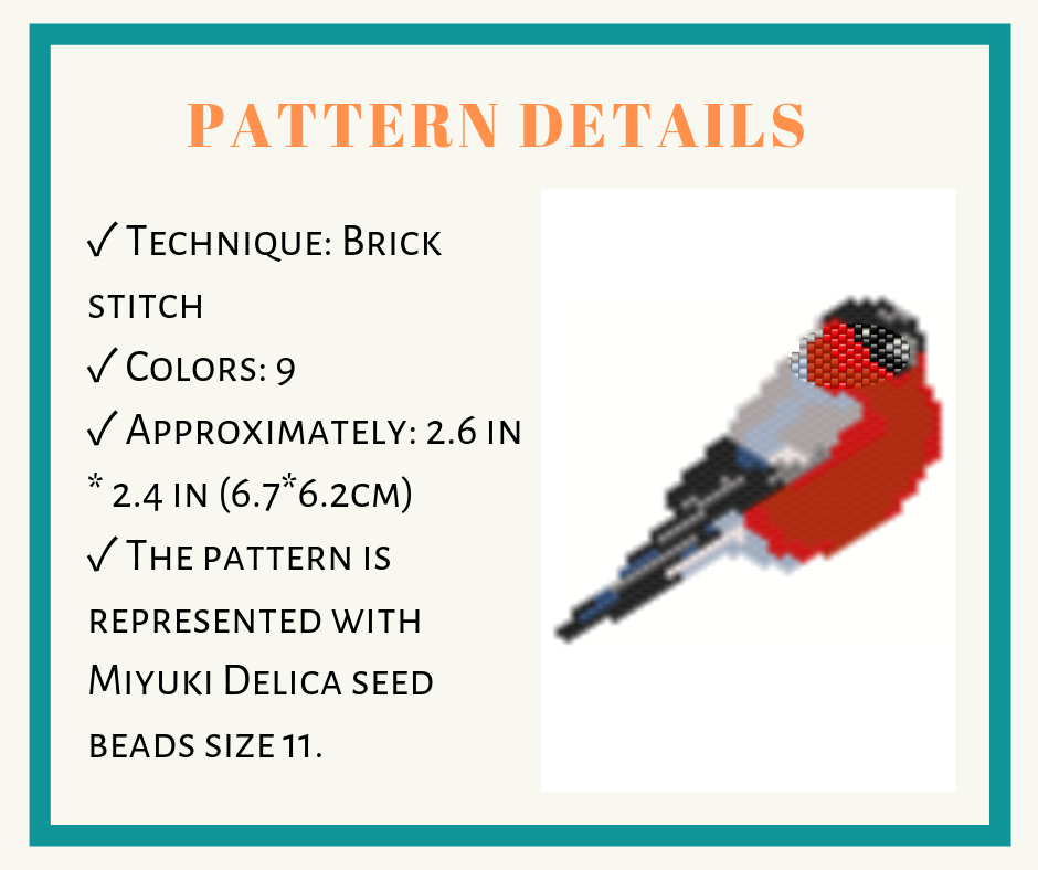 Brick stitch bullfinch bead pattern 2 brickstitchbeadpattern