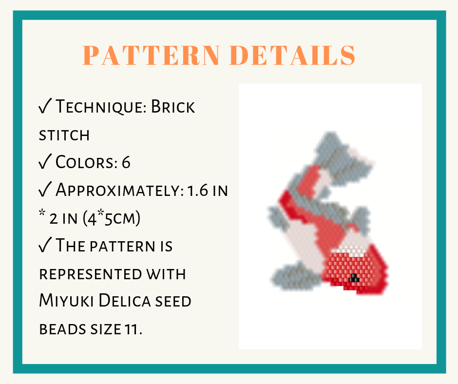 Brick stitch koi fish bead pattern 2 brickstitchbeadpattern