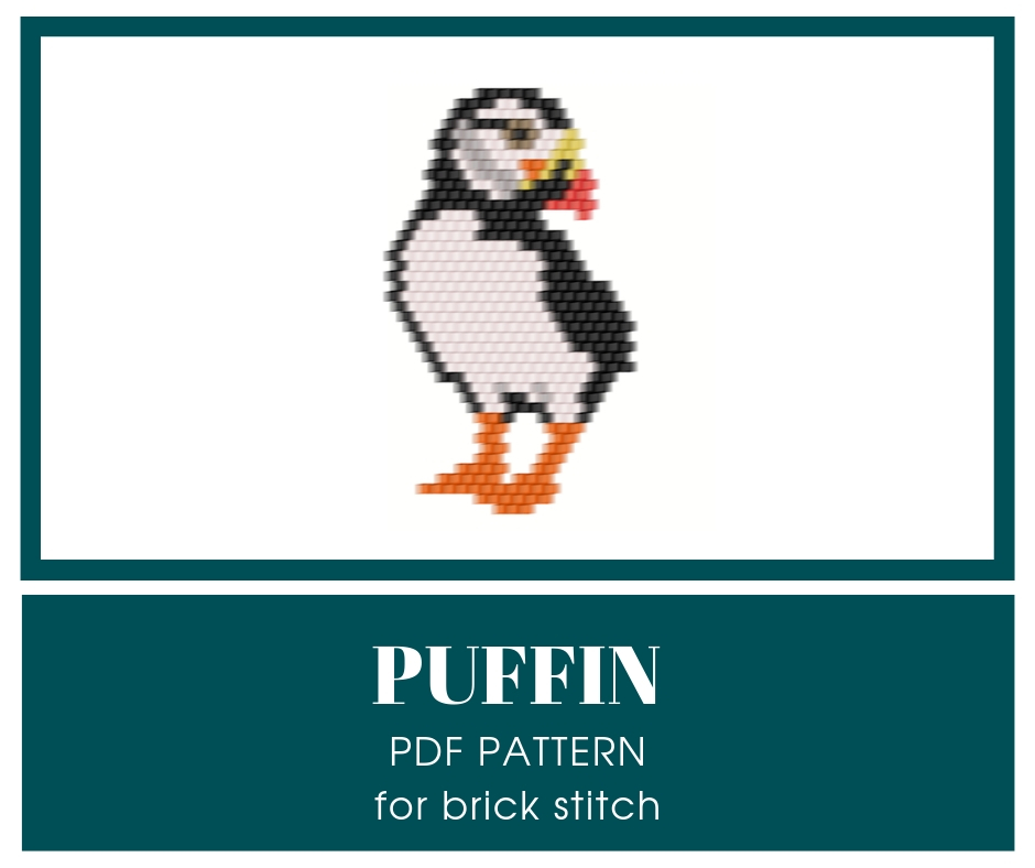 Puffin Cross Stitch Kit - Stitched Modern