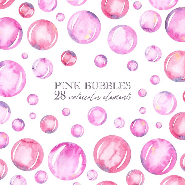watercolor bubbles clipart