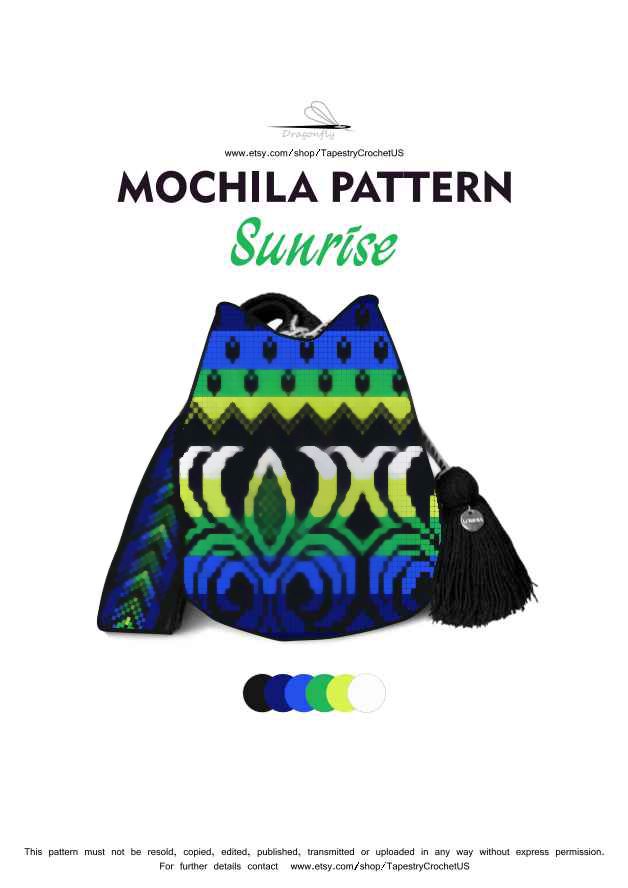 Wayuu mochila bag patterns / Set Aurora 3 wayuu mochila bag patterns tapestry crochet bag patterns Colourful Wayuu Bags to Crochet