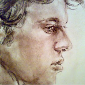 Original art,gay art interest,sexy boy,male torso,armpits,muscle man portrait 0