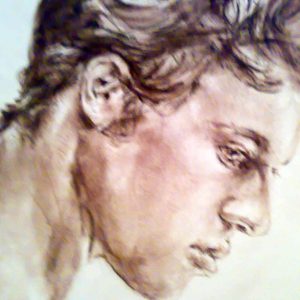 Original art,gay art interest,sexy boy,male torso,armpits,muscle man portrait 0