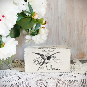 Kleenex box cover from afar